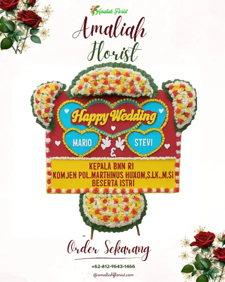 Papan Bunga Pernikahan Begal